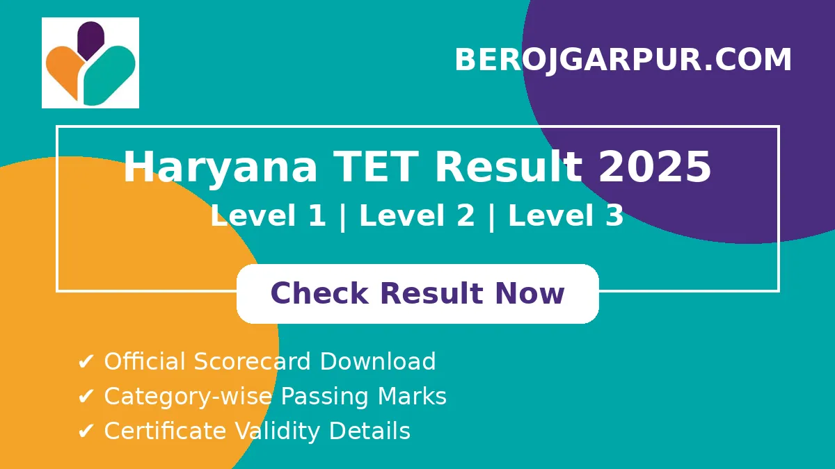Haryana TET Result 2025