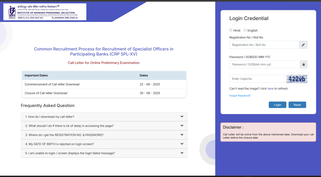 IBPS-SO-XV-Admit-Card-2025-
