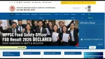 MPPSC Food Safety Officer FSO Result 2026