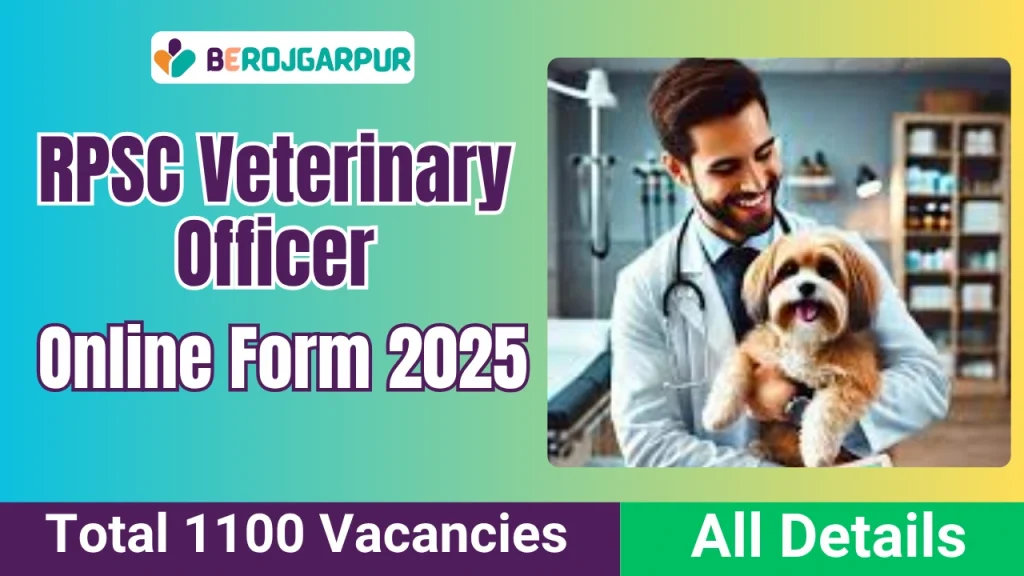 RPSC Veterinary Officer Online Form 2025