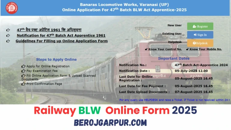 Railway BLW Apprentices Online Form 2025