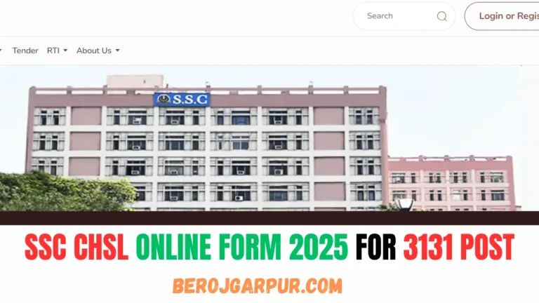 SSC 10+2 CHSL Online Form 2025 for 3131 Post