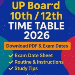 UP Board 10th 12th Time Table 2026  (2)