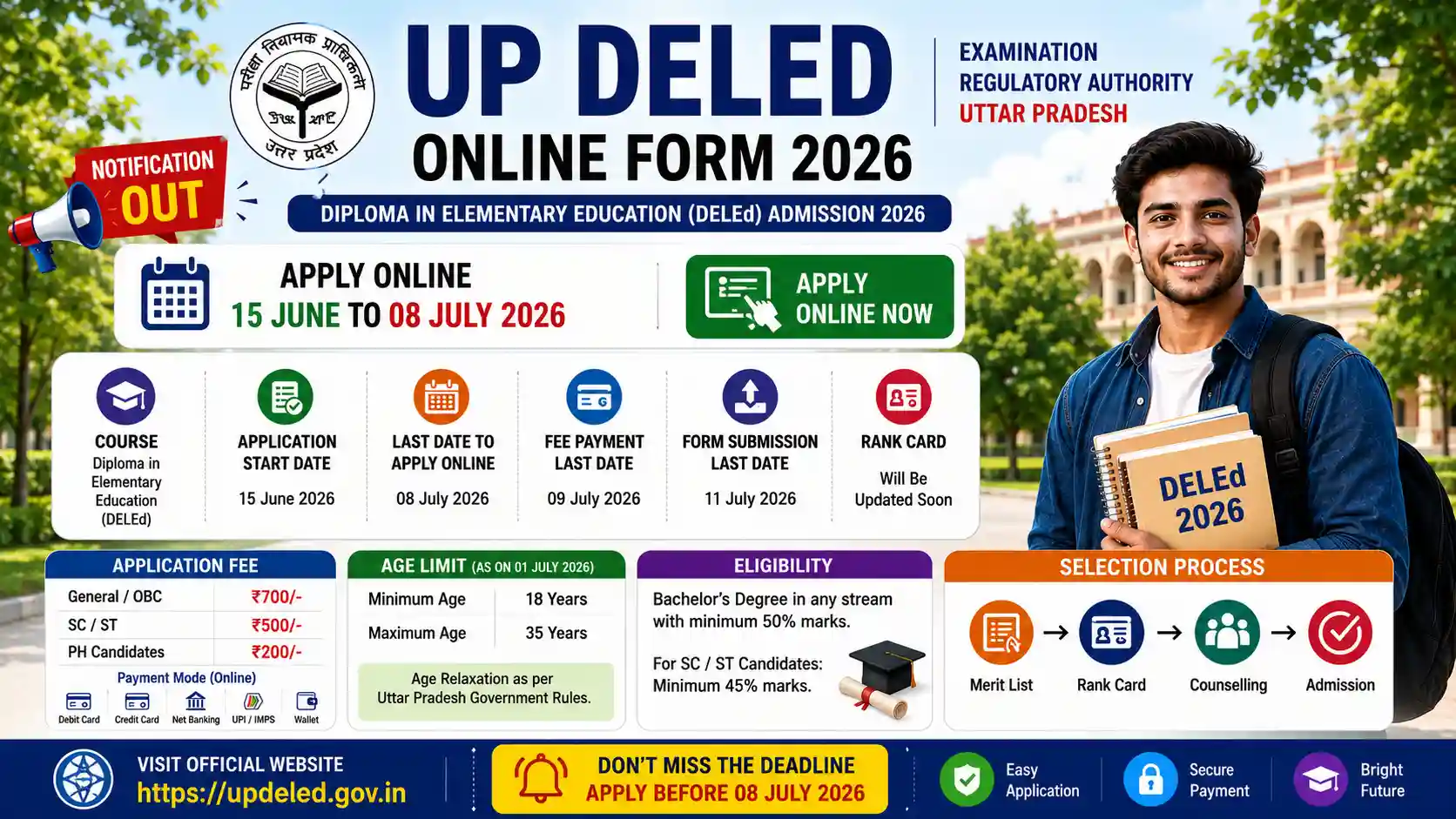 up deled online form 2026 berojgarpur - b2r - rojgarpur UP DELEd Online Form 2026