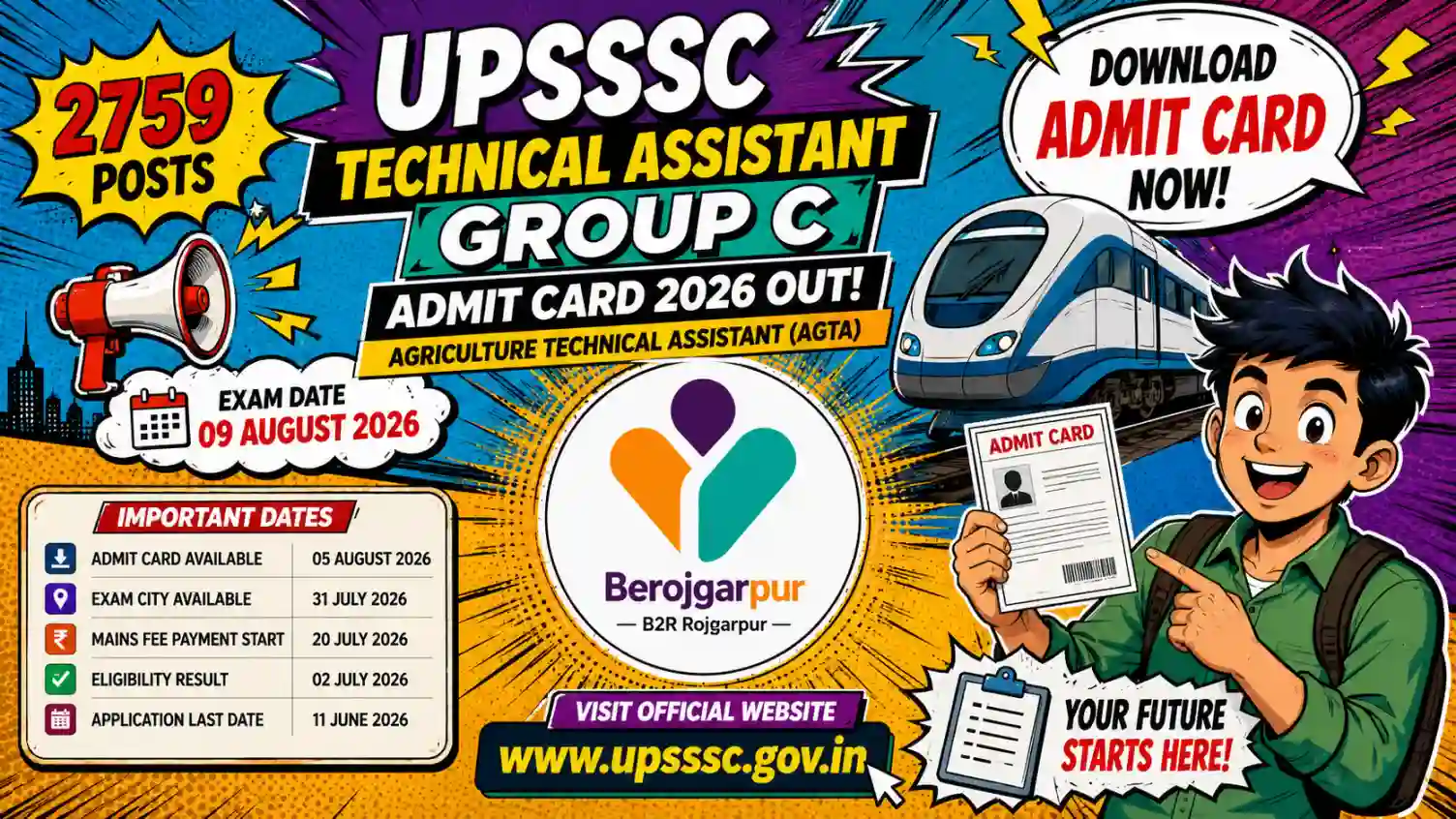 upsssc technical assistant group c admit card 2026 berojgarpur - b2r - rojgarpur UPSSSC Technical Assistant Group C Admit Card 2026