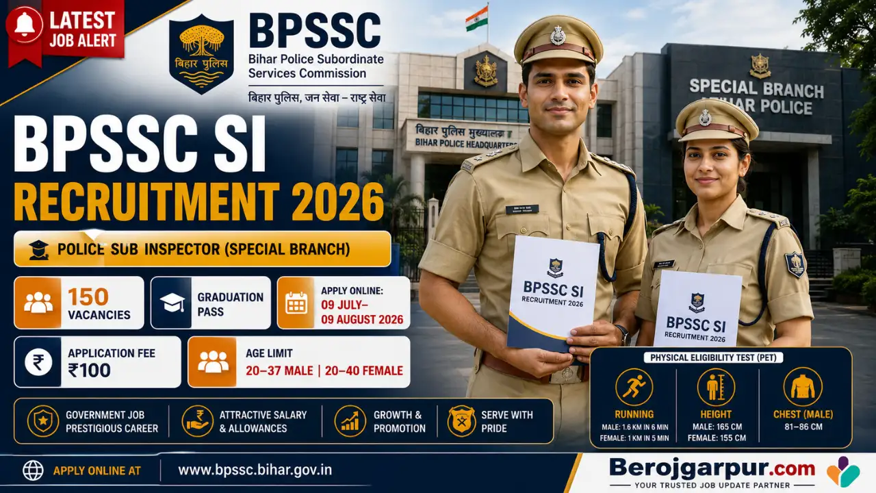 bihar police bpssc si recruitment 2026